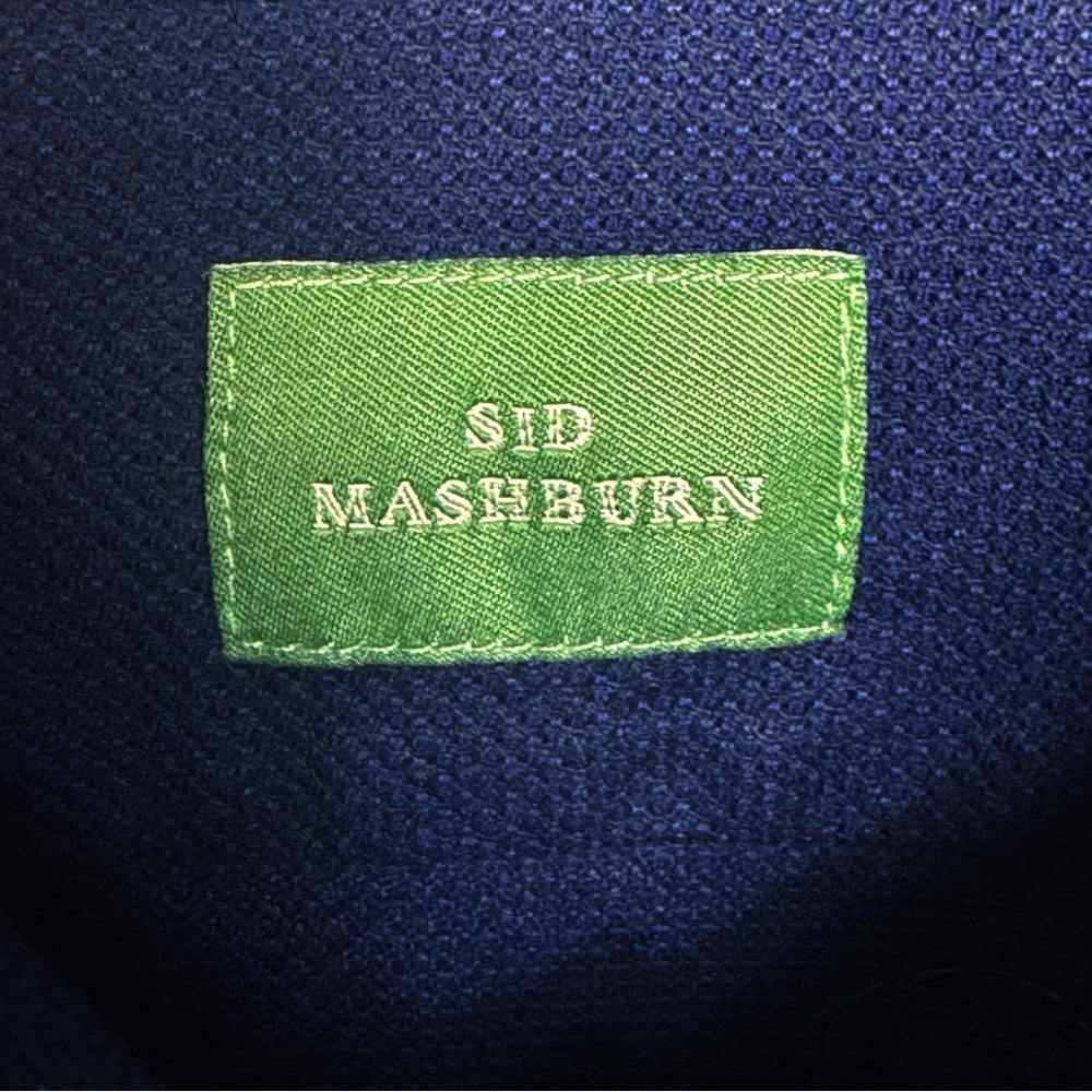 NEW SID MASHBURN Men's Large Long Sleeve Button Up Navy 100% Cotton Woven Shirt - Picture 5 of 7